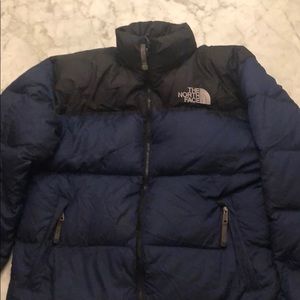 The North Face Men’s Black and Blue Puffer Jacket